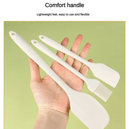 3 piece kitchen baking set all in one silicone spatula oil brush baking butter spatula single cake scraper baking tool