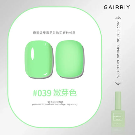 Gairriy 15ml Gel Nail Polish 60 Colors Glitter Soak Off UV LED Semi-Permanent Varnish Nail Art Salon Nail Polish Free Shipping