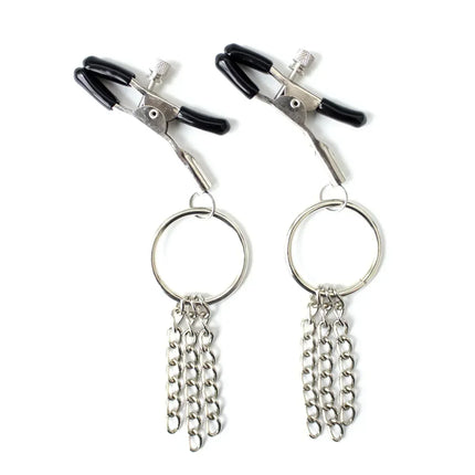 Metal Nipple Clamp Labia Clip Stimulation Massager Bdsm Bondage Sex Products with Metal Chain for Women Fetish to Breast