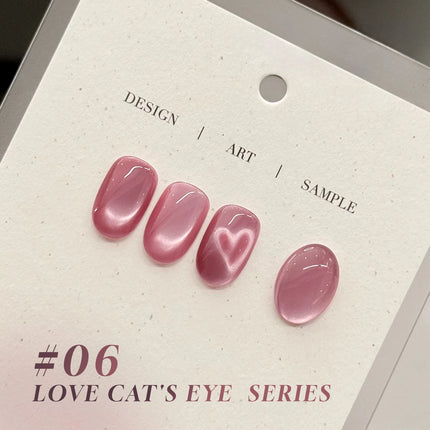 10ML 1-8PCS 2026 New Nude Pink Glass Bead Gel Nail Polish Gold Light Magnet Nude Cat Eye Gel Polish Cute Nails Nail Supplies