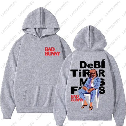 Rapper Bad Bunny Debi Tirar Más Fotos Album DTMF Merch Men Woman Hoodies Fashion Casual Vintage Drop Shoulder Sweatshirt Hoodie
