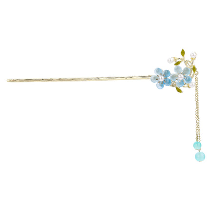Neo Chinese Hairpin For Women Trendy Metal Flower Tassel Hair Stick Girls Daily Travel Shopping Jewelry Hair Accessories 1pc
