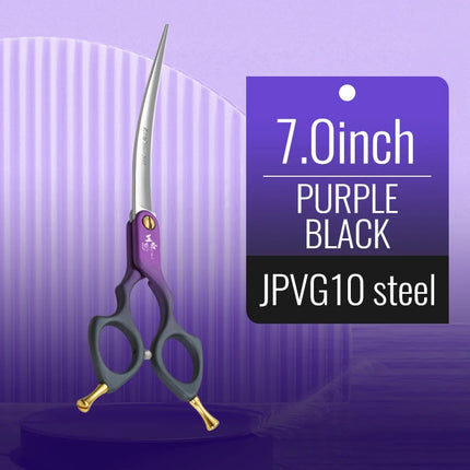 Fenice 6.0/6.5/7 Inch Professional Dog Grooming Scissors Curved Japan 440C Shear with High Quality Alloy Handle aseo de mascotas