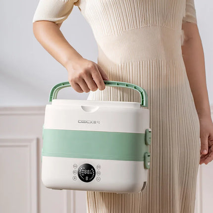 New Smart Electric Lunch Box 2L Multi-function Insulation Electric Lunch Box LED Digital Display Steamer Rice Cooker with Timer