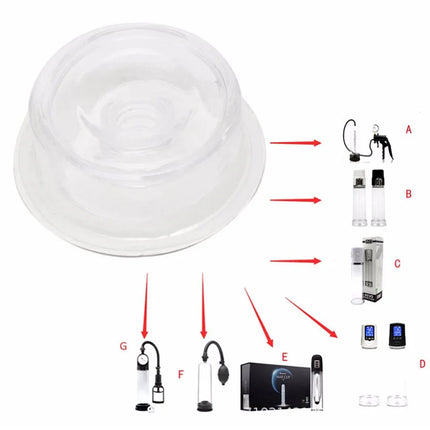 Silicone Sleeve Penis Pump Cylinder Ring Penis Extender Trainer Accessories Penis Erection Enlarger Exerciser Sex Toys For Men