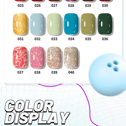 40 Colors New Nail Polish for Summer Water-based Quick Drying Tearable Nail Art Semipermanent Monochrome No Baking Lamp Varnish