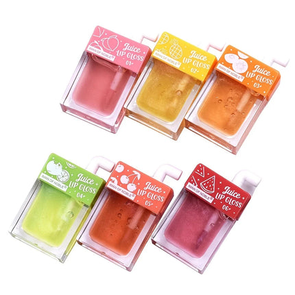 4-color rich fruit lip gloss lipstick lipbalm moisturizes and nourishes the lips, making them naturally shiny  Christmas gift