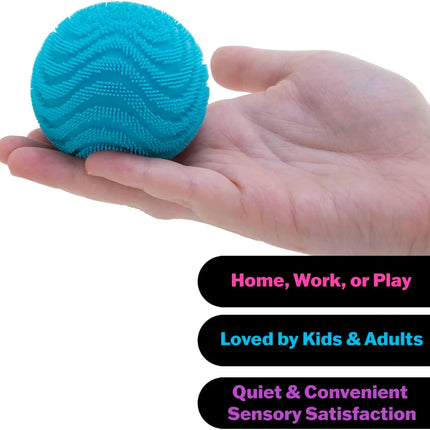 NeeDoh Fuzz Ball Wonder Waves Sensory Squeeze Toy Textured Stress Relief Fidget Ball for Adults Kids