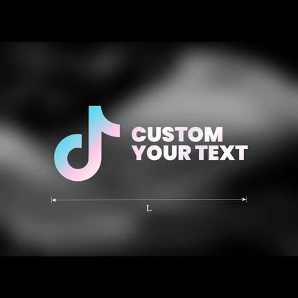 Personalized Car Sticker with TikTok Name PVC Iridescent Waterproof Auto Decal Free Design Service