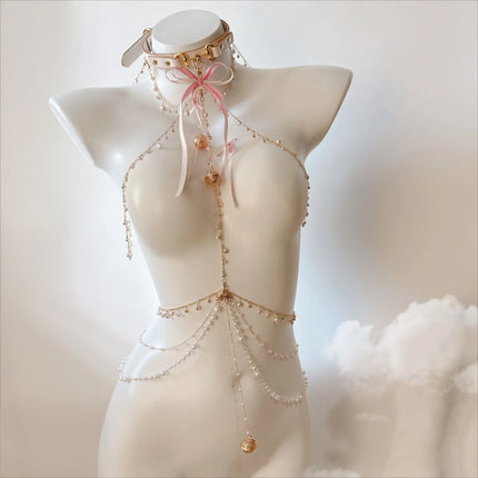 Ribbon Bow Nipple Clamps Bell Reast Punishment SM Training Erotic Collar and Chain Nipple Restraints Adult Game Flirting Sex Toy