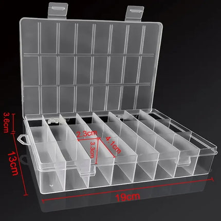 24-Grid Plastic Storage Box / Boîte Rangement 24 Cases
