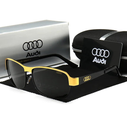 Audi Retro Oval UV400 Polarized Sunglasses for Men Women Motorcycle Glasses AntiGlare Outdoor Adventure Shades lunette de soleil
