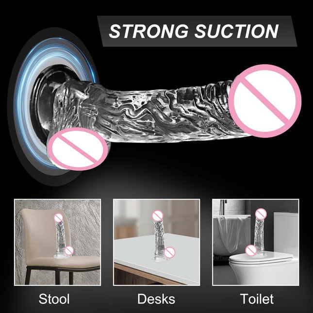 Realistic Dildo With Suction Cup Huge Jelly Fake Dick Big Penis Dildos Sex Toys for Woman Men Anal Butt Plug Adult Erotic