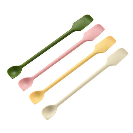 1/4Pcs Cosmetic Bottle Silicone Mini Scraper Baking Double End Two In One Spatula Jam Bottle Scraper Spoon Set