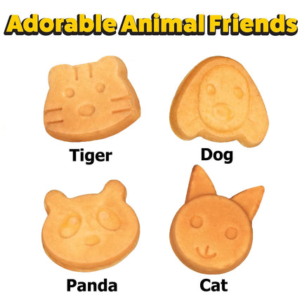 Animal Mini Waffle Maker 6 Animal Shaped Pancakes Breakfast Machine Non-Stick Waffler Iron Household for Kids Adults Fun Gift