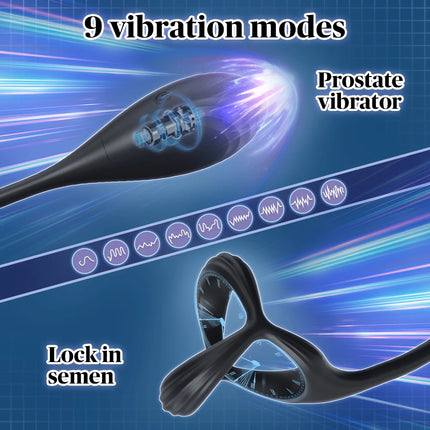 Anal Vibrator APP Control Vibrating Prostate Massager Anal Plug Cock Ring for Men Butt Plug for Gay Penis Ring Sex Toy for Male