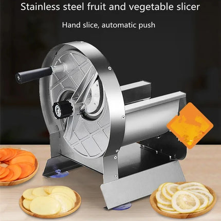 Manual Home Stainless Slicer Commercial Ultrathin Chip Machine Fruit Cutting Machine Lemon Slicer Kitchen Sausage Cabbage Slicer