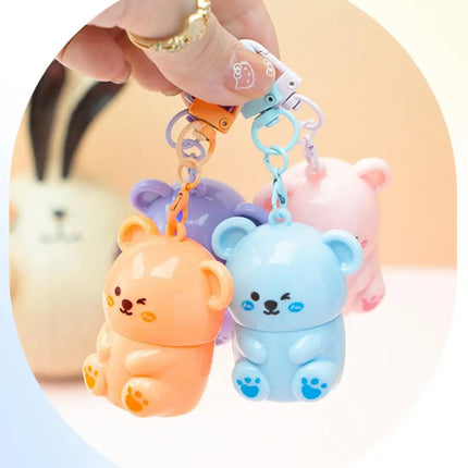 Long Lasting Nourishing Lip Balm Cute Bear Fruit Moisturizing Lip Balm Prevent Dryness & Hydrating Winter Care Lip Balm Lip Care