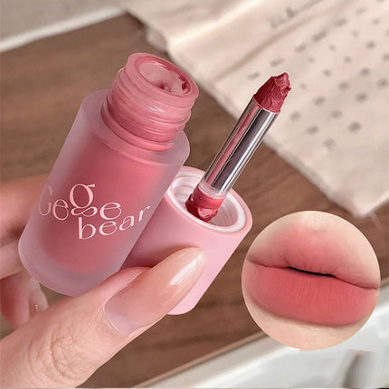 Gege Bear Smooth Multi-purpose Cream Expansion Color Blush Not Easy to Fade Nude Matte Velvet Lip Glaze