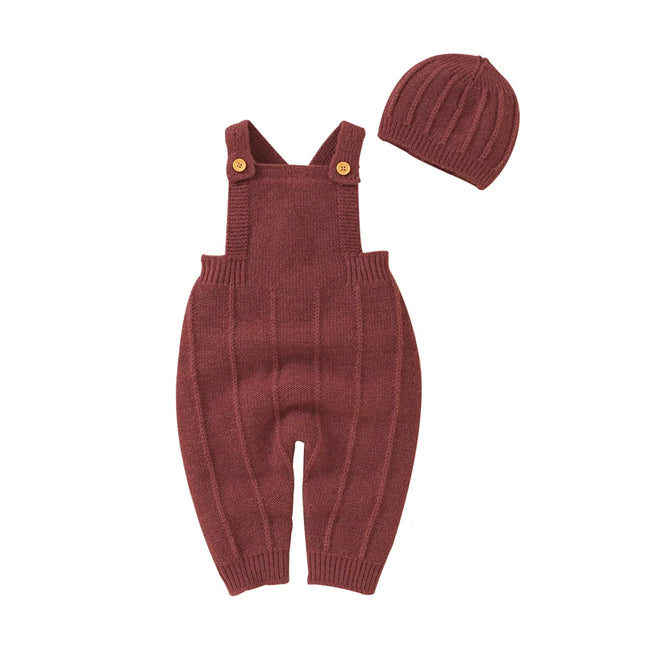 Solid Color Spaghetti Straps Square-neck Sleeveless Baby Rompers + Hat Outfits Soft Newborn Infant Summer Jumpsuit Bodysuit
