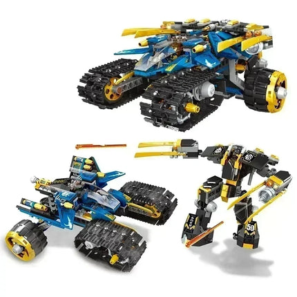 606pcs Thunder Raider Mechanical Warrior Robot Mecha Building Blocks Model Toys for Kids Adult Gift