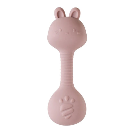 Baby 0-12 Months Rattle Toys Silicone Chewing Dumbbel Baby BPA Free Teether Toys Newborn Rattle Toys Infant Teething Gift Rattle