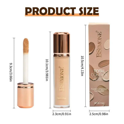 [TE1] BSIMONE Face Liquid Foundation Base Full Coverage Oil-Control Long Wear Smooth Lightweight Natural Cover Waterproof Matte