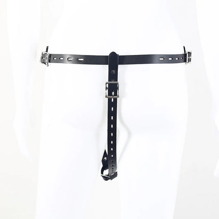 BDSM Leather AV Wand Vibrator Holder Harness Woman,Forced Orgasm Sex Suit Lingerie,Bondage Restraints,Chastity Belt,Adult Games