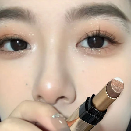 3 in 1 Pearly Highlighter Eyeshadow Stick Makeup Waterproof Long Lasting Glitter Eyeshadow Eyeliner Lazy Quick Makeup Cosmetics