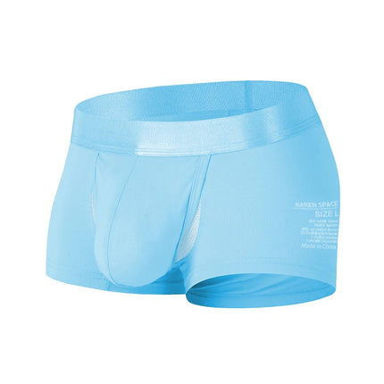 1Pcs Open Front Underwear Men Ice Silk Sexy Men's Boxer Shorts Panties Breathable Pouch Bulge Underpants Male