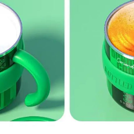 Bottled Joy Wang Yibo Limited Edition Coriander Cilantro Tumbler Insulated Mug with Unique Code Stainless Steel Water Bottle