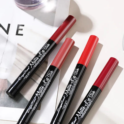 12 Colors Lipstick Pencil Matte Velvet Waterproof Long-lasting Non-stick Cup Lip Stick Sexy Rose Red Automatic Lip Liner Makeup