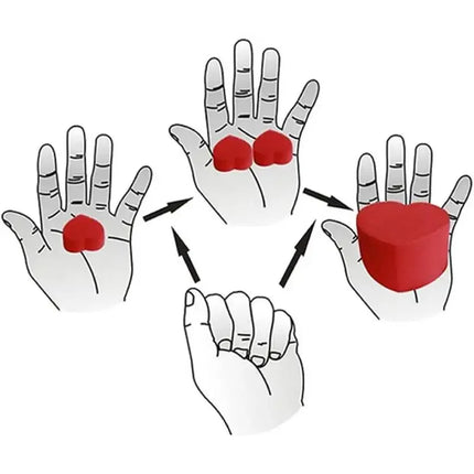 5pcs Hearts Sponge Magic Magic Props Red Heart Sponge Love Ball Party Trick Close Up Magic Tricks Gift For Kids Halloween Party