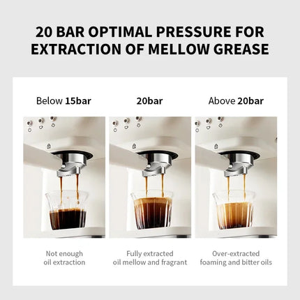 20 Bar Electric Coffee Machine Italian Semi-automatic Professional Expresso Coffee Maker Office Small Coffee Machines 220V
