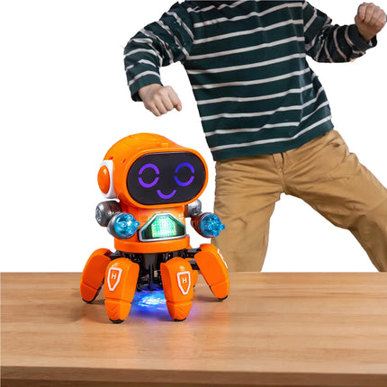 6-Claw Robot Toy for Kids Rechargeable Robots Toys with Clear Sound Flexible 90 Degree Arm for Kindergarten Kids & Street Stall