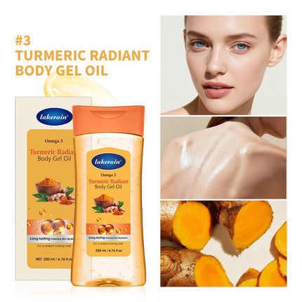 Turmeric Cocoa Oil Body Lotion 200ml Vitamin B3 Vitamin C Brightening Glow Body Gel Moisturizer For Dry Skin