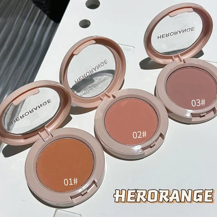 Autumn Winter Cheek Contour Natural Matte Low Saturation Nude Color Korean Cute Girl Monochrome Blush Powder Blusher Palette