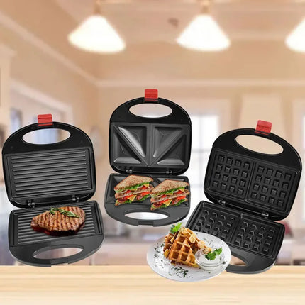 750W Nonstick Electric Waffle Maker Cooking Kitchen Appliances Non-stick Iron Pan Breakfast Waffles Machine Sandwich Maker Press