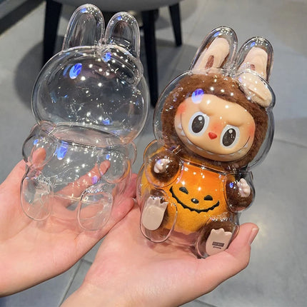 Clearance 1/2/5Pcs For Labubu Display Box Full Clear Acrylic Protective Case Walking Plush Bag Doll Accessory No Dolls Toys