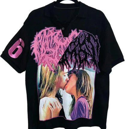 Vintage Sounds Collection Graphic T Shirts Goth Style Streetwear Harajuku Short Sleeve Y2k Tops Polo t shirt for men clothing