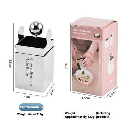 Creative Stainless Steel Tofu Shredding Mold DIY Manual Tofu Slicer Holder Fast Slicer Chrysanthemum Tofu Cutting Tool