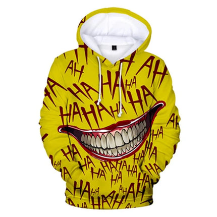 Men's expression Hoodies Sweatshirt Fashion Long Sleeve Crew Neck 3D Print Party Holiday Streetwear White Drawstring Fall Hoodie