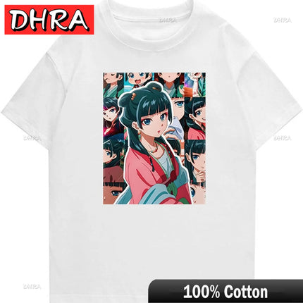 Anime Apothecary Diaries Crewneck T-Shirt Short Sleeve Maomao Tee Shirt Graphic Printed Casual Summer Unisex Tops Cute Clothing