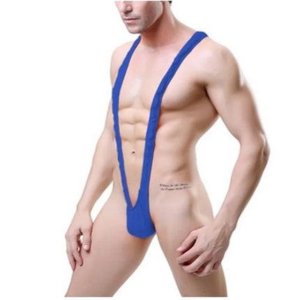 Sexy Panties Men's Erotic Lingerie Swimsuit Straps Borat Mankini One-Piece V Sling Stretch Singlet Bodysuit Underweat Stretch