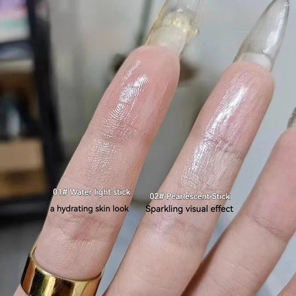 KAXIER High Gloss Stick Highlighter Blush Water Light Shimmer Waterproof Face Contour Illuminator Brighten Contouring Rouge