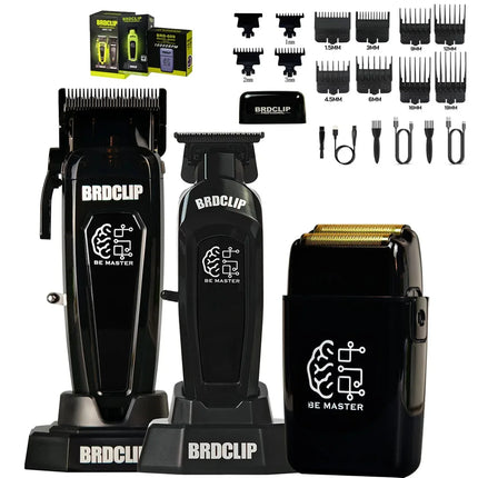 BRD FADE Clipper Professional Men's Hair Line Up Trimmer 10000RPM Barber Foil Shaver Base Charger Salon Blending Tools