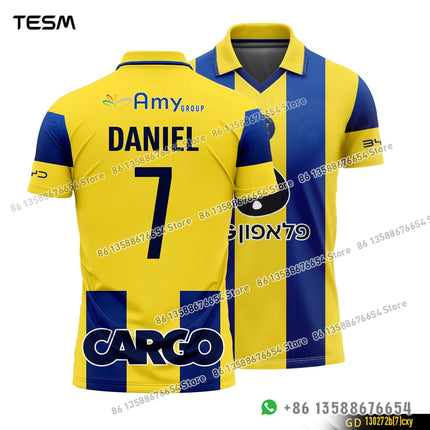 TESM Summer POLO Shirt Men Summer Sports V-neck T-shirt Street Trendy Short Sleeve 3D HD Print T-shirt