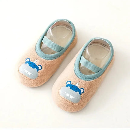 Baby Anti-slip Socks Newborn Warm Crib Floor Shoes with Rubber Sole for Children Boy Toddler Foot Girl Infant Cute Kids Slippers