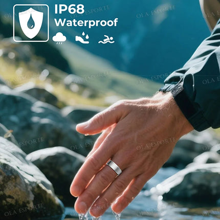 New R09 Smart Ring Men Women with Charging Case,Heart Rate Blood Oxygen,Skin Temperature Monitor,5ATM Waterproof For Android IOS