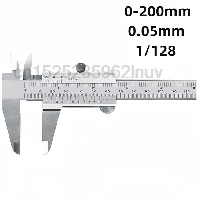 CNC Calipers Vernier Caliper 6" 0-150mm 0.05mm Precision 200mm 300mm Measuring Stainless Steel 530-104 Scale Caliper 1/128in